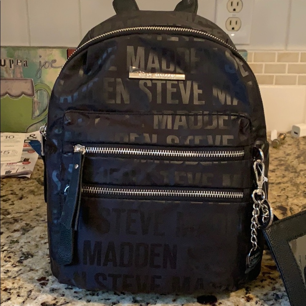 Steve Madden logo embroidered small backpack